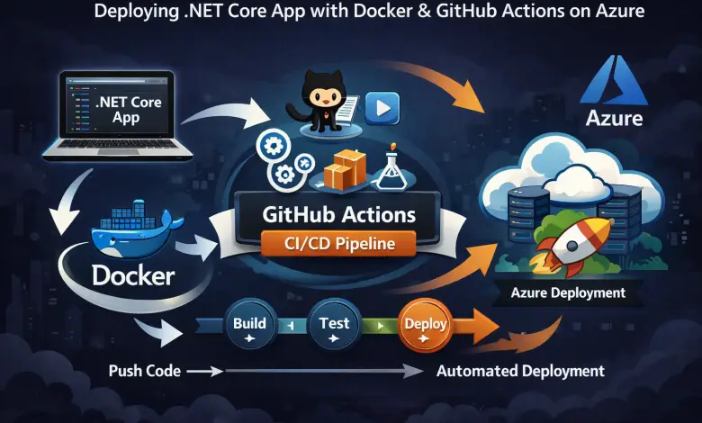 Deploying a .NET Core App with Docker and GitHub Actions on Azure – Complete CI/CD Pipeline